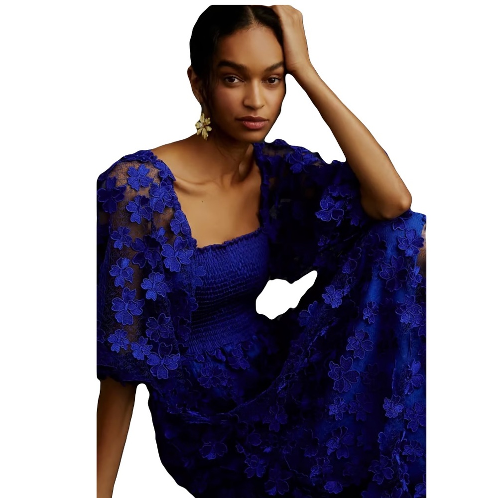 NWT- Delfi Collective/ Anthropologie Limited Edition Laser Cut Flower Gown